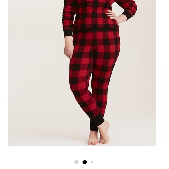 Buffalo plaid thermal pajamas pj's sleepware 14 16 - Picture 3 of 6